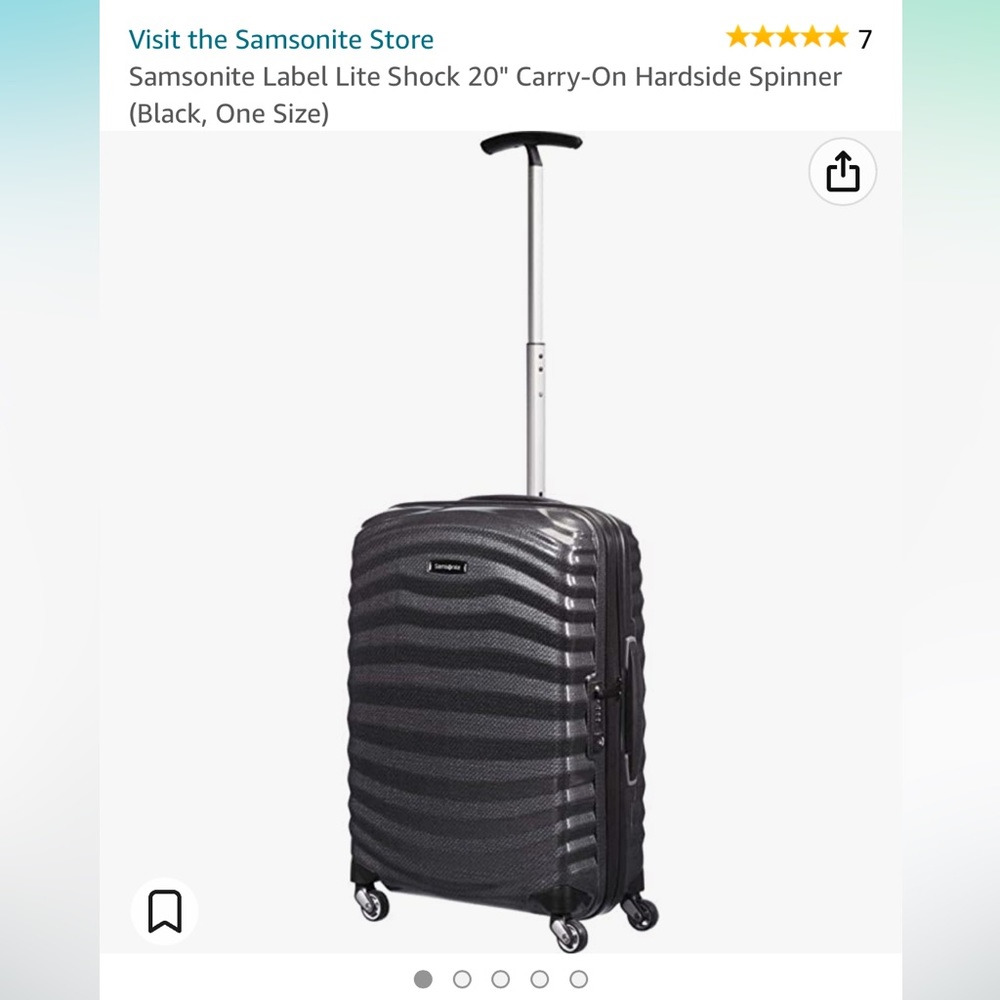 Samsonite Black Label Lite Shock Carry On Spinner In Dark Grey